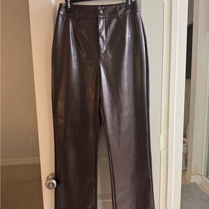 Nasty Gal Brown Dress Pants Sleek Fitted Design